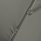 9.6' Cantilever Patio Umbrella Outdoor Hanging Offset Umbrella, Cross Base, 360° Rotation Aluminum Poles, Grey