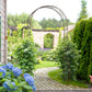 7.5ft Garden Metal Arch Outdoor Walkway Arbor for Decorative Climbing Vine Plants Party Wedding Ceremony Decoration Accessories Black