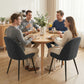 Set of 4 Modern Dining Chairs, Velvet Upholstered Kitchen Chairs with Steel Legs for Living Room, Black