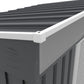 6.5x4FT Galvanised Metal Shed with Foundation Kit, Lockable Garden Tool Storage House with Sliding Doors, Vents, Grey