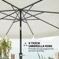 8.5ft Cream White Round Market Table Umbrella with Tilt