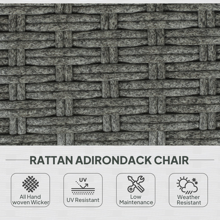 Wicker Adirondack Fire Pit Chair with Cushions