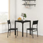 Dining Table Set for 2, 3 Piece Kitchen Table and Chairs with Metal Legs for Small Spaces, Black
