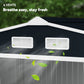 9.1'x6.4'x6.3' Garden Storage Shed w/ Foundation Kit Metal Tool Storage House w/ Double Doors Dark Grey