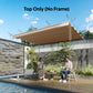 8.2' x 8.4' Tan Retractable Pergola Canopy Replacement