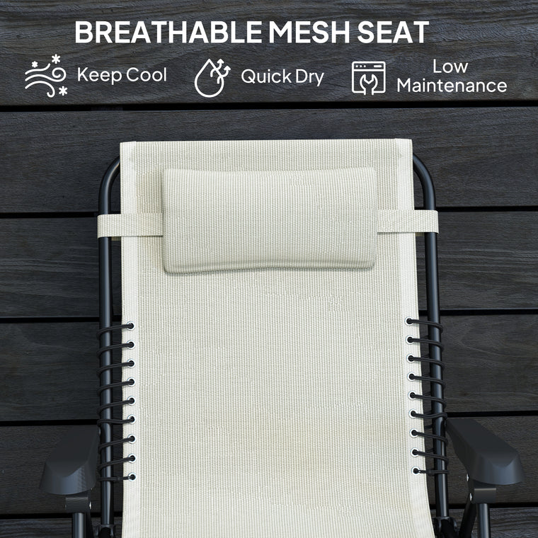 Folding Zero Gravity Recliner with 5-Position Backrest