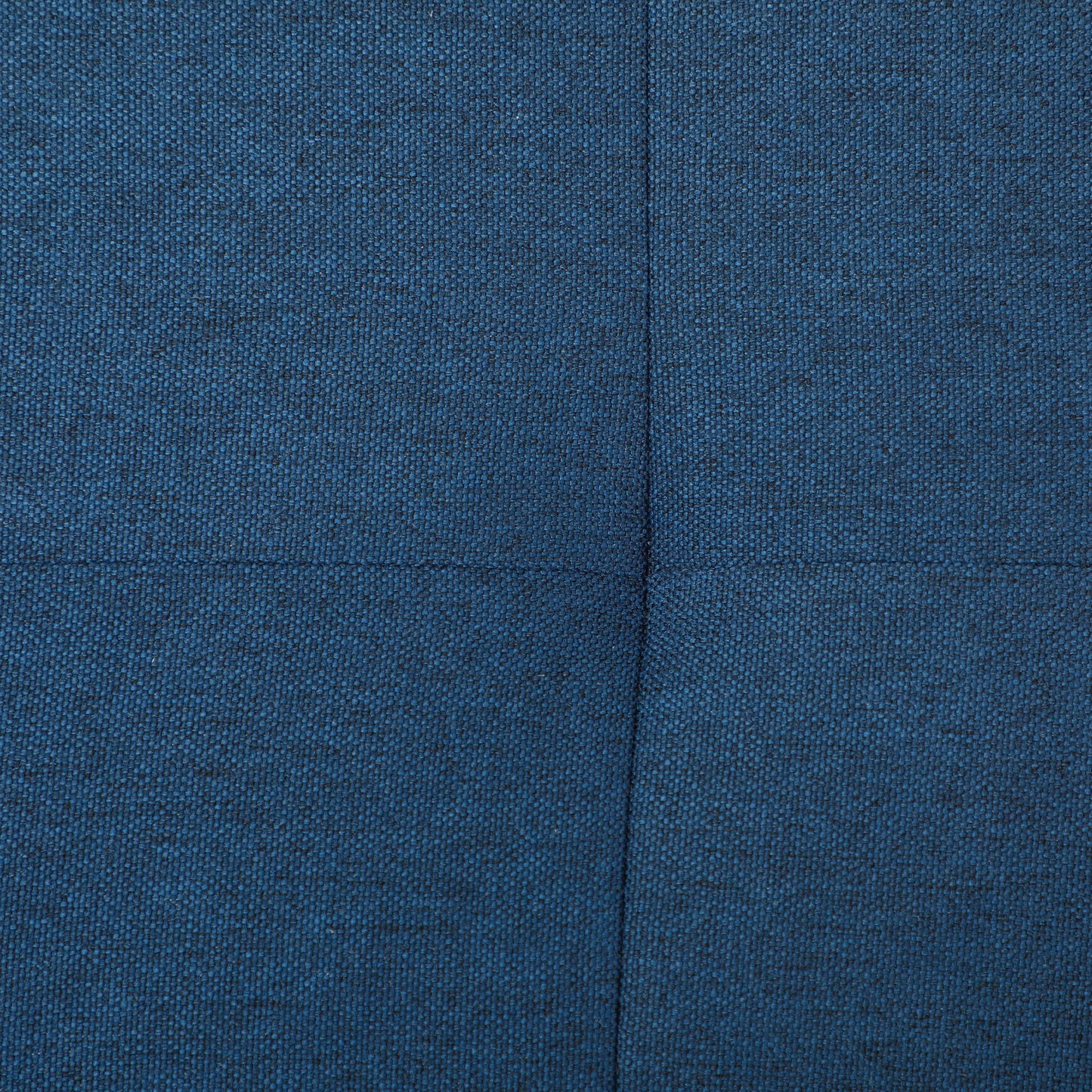 Rectangular Entry Bench, Tufted Upholstered Linen Fabric Wood Feet Storage Ottoman Bench, Blue