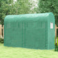 Outdoor Garden Greenhouse, Steel Greenhouse tent with 2 Doors and 4 Windows for Backyard, Patio, 9.8'x3.3'x6.6', Green