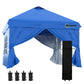 10' x 10' Pop Up Canopy Tent, Instant Sun Shelter, Tents for Parties, with Wheeled Carry Bag, Blue