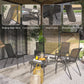 Set of 4 Outdoor Dining Chairs, Stackable Lawn Chairs with High Back, Breathable Mesh Seat for Garden Porch, Black