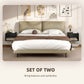 Floating Nightstand Set of 2, Wall Mounted Bedside Table with Drawer for Bedroom Black