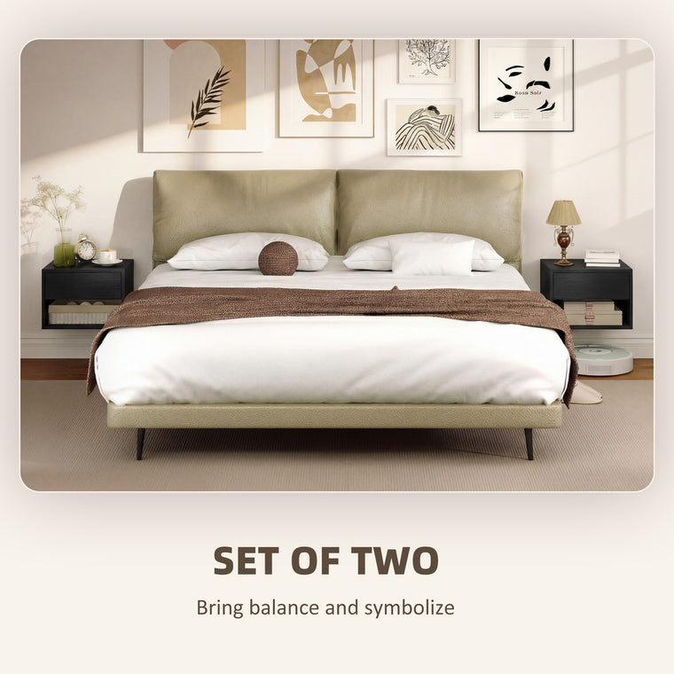 Floating Nightstand Set of 2 with Drawer