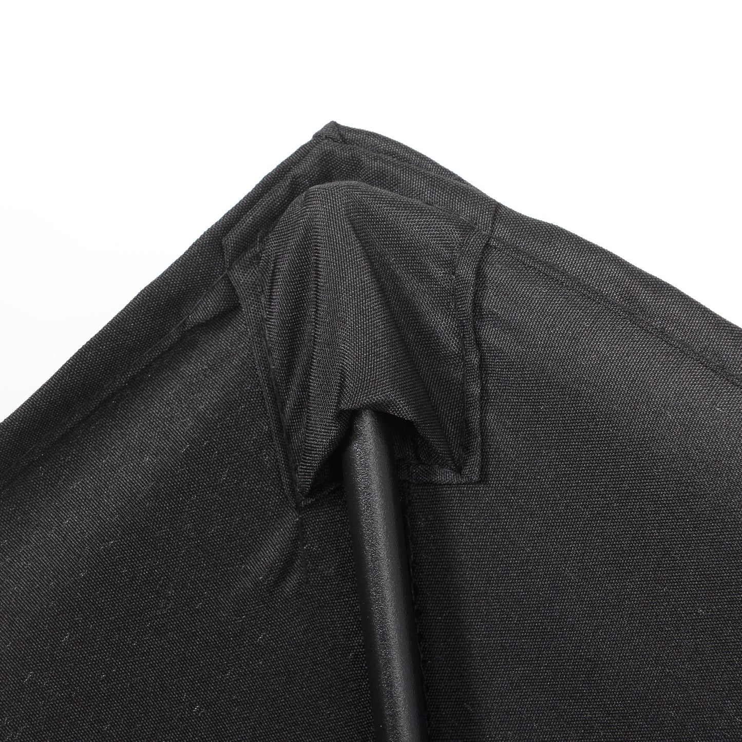 6.6FT Patio Umbrella, Outdoor Parasol with 6 Solid Ribs, Black