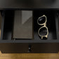 Side Table Set of 2, End Tables with Drawer and Bottom Shelf, 2-tier Nightstand for Bedroom, Living Room, Black