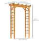 85" Wooden Outdoor Garden Arbour, Garden Arch Trellis for Climbing Vines for Wedding and Ceremony - Orange