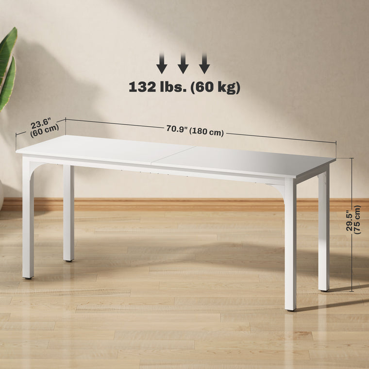 71" Computer Desk with Metal Legs