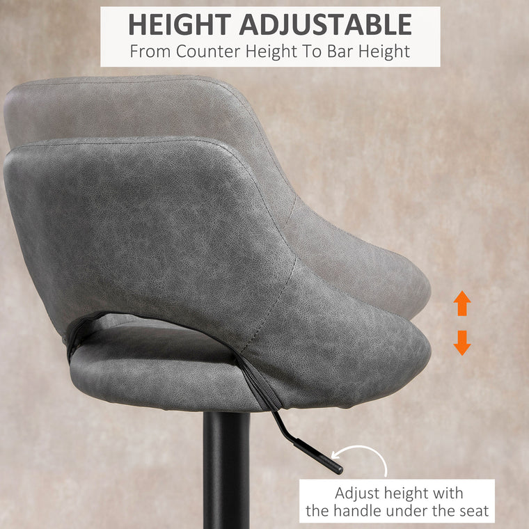 Swivel Counter Height Bar Stools Set of 2 - Grey