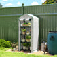 Mini Greenhouse with Screen Roof, Portable Small Greenhouse with Roll-Up Zipper Door