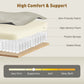 3 Seater Sofa, 74" Modern Corduroy Upholstered Couch with Thick Spring Cushions, Solid Wood Legs, Armrests, Beige