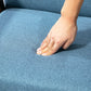 Accent Chairs with Cushioned Seat, Upholstered Linen-Feel Armchair with Adjustable Feet for Bedroom, Living Room, Blue