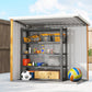 5' x 3' Metal Garden Storage Shed, Tool House with Double Doors for Backyard, Patio, Lawn