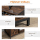 Industrial TV Stand for TVs up to 60", TV Console with Storage and 2 Sliding Barn Doors, Freestanding Entertainment Unit for Living Room, Bedroom, Brown