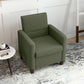 Fabric Accent Chair, Modern Armchair with Seat Cushion and Non-Slip Pads for Living Room, Bedroom, Dark Green