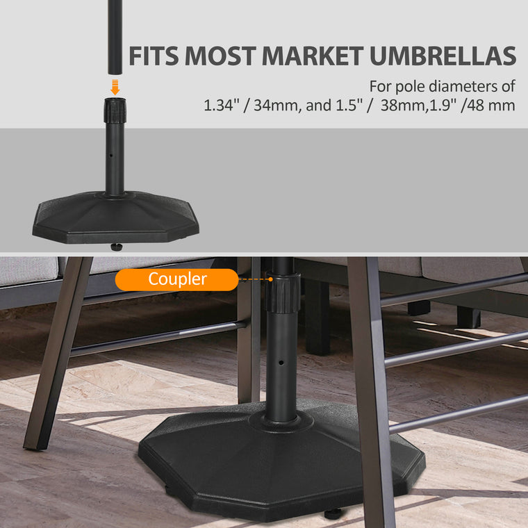 48 lb Black Concrete Square Umbrella Base