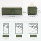Storage Ottoman, Upholstered Corduroy End of Bed Bench with Thick Padding, Storage Bench for Bedroom, Dark Green