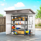 7' x 4' Galvanized Steel Garden Shed with Window