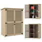 Wooden Garden Shed, Outdoor Storage Shed with Waterproof Asphalt Roof, Shelves, Natural
