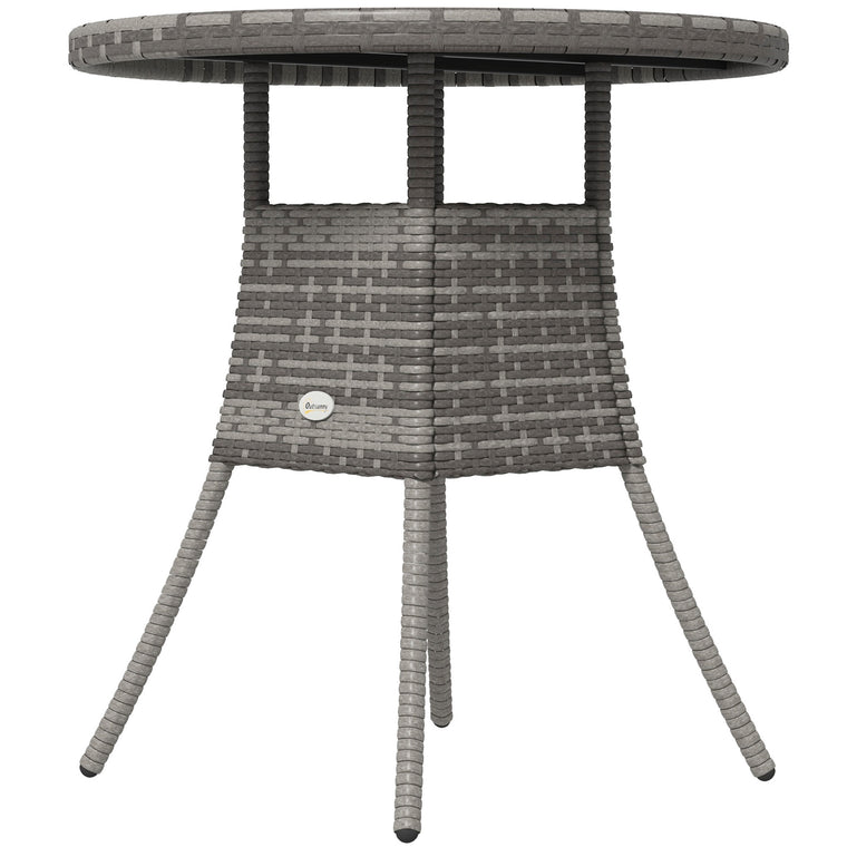 27.5" Wicker Dining Table with Composite Top