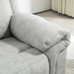 Manual Recliner Chair with Vibration Massage, Thick Foam Padding, Side Pockets for Living Room, Grey