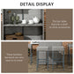 5 Pieces Patio Bar Set, Outdoor PE Rattan Wicker High Top Outdoor Table and Chairs Outdoor Bar Set with Tempered Glass Top Bar Table and Shelves, 4 Bar Chairs, Black