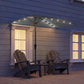 9ft Dark Grey Half Patio Umbrella with Solar LED Lights