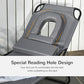 Adjustable Outdoor Lounge Chair, Garden Folding Chaise Lounge with Face Hole Reclining Tanning Chair Seat, Folding Camping Beach Lounging Bed w/ Support Pillow, Grey