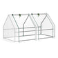 6' x 3' x 3' Portable Tunnel Greenhouse Outdoor Garden Mini with Large Zipper Doors & Water/UV PE Cover White