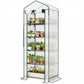Mini Greenhouse with Screen Roof, Portable Small Greenhouse with Roll-Up Zipper Door