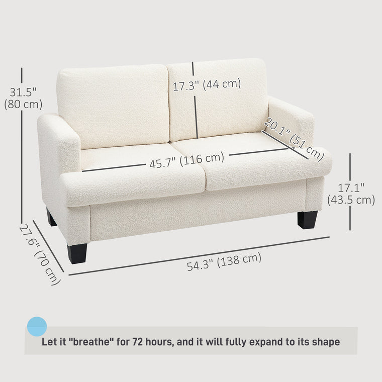 54.3" 2-Seater Loveseat Sofa with Wood Frame
