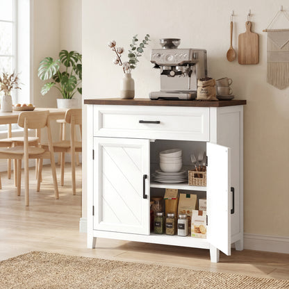 Farmhouse Sideboard Buffet Cabinet with 2 Doors