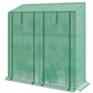 Portable Mini Greenhouse Green House with 3 Tier Shelves, Reinforced PE Cover, Roll-up Doors, 56.3" x 18.1" x 59.4"