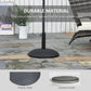 55 lbs Cement Round Umbrella Base Holder 20" Heavy Duty Parasol Stand for Patio, Outdoor, Backyard, Black