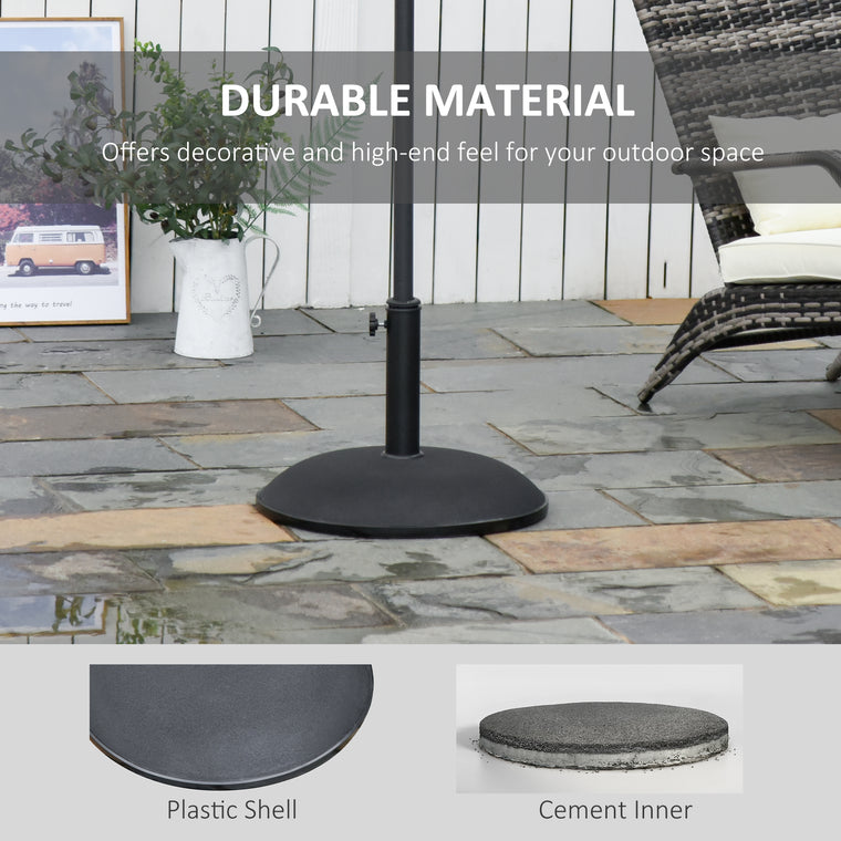 55 lb Black Cement Round Umbrella Base, Heavy Duty