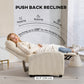 Fabric Recliner Chair Manual Home Theater Seating Single Reclining Sofa Chair with Padded Seat for Living Room, Beige