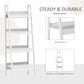 Set of 2, 4 Tier Ladder Shelf Bookcase, Multi-Use Display Rack, Storage Shelving Unit Display Stand, Flower Plant Stand, Home Office Furniture, White