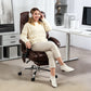 6 Point Massage Office Chair with Remote, Ergonomic Reclining Computer Desk Chair with Footrest, Side Pocket, Dark Brown