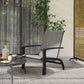Outdoor Adirondack Chair Muskoka Chair with Aluminum Frame, Mesh Seat, High Back for Garden, Deck, Dark Grey