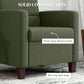 Fabric Accent Chair, Modern Armchair with Seat Cushion and Non-Slip Pads for Living Room, Bedroom, Dark Green