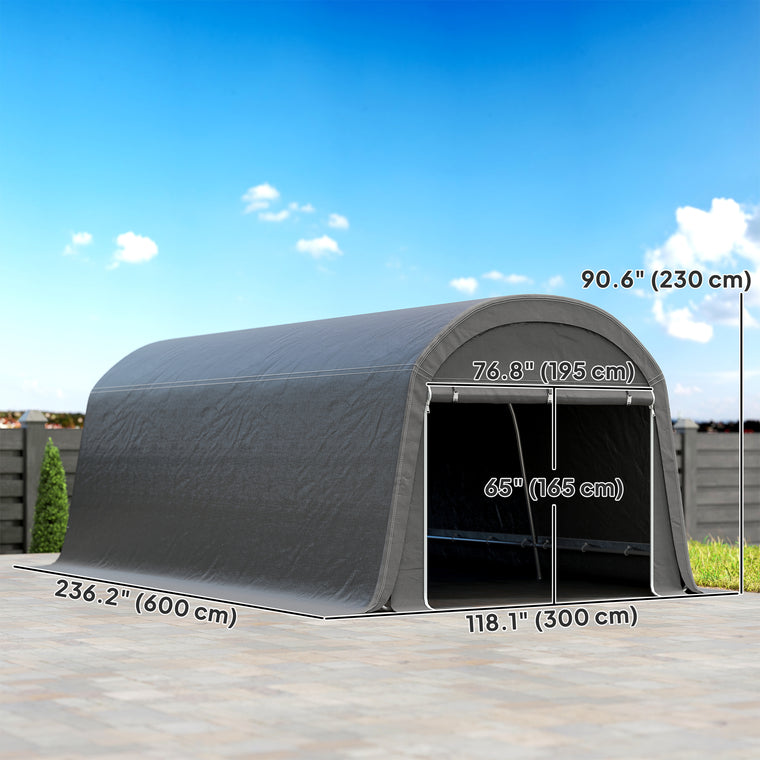 10' x 20' Portable Bike Tent with Roll-Up Door