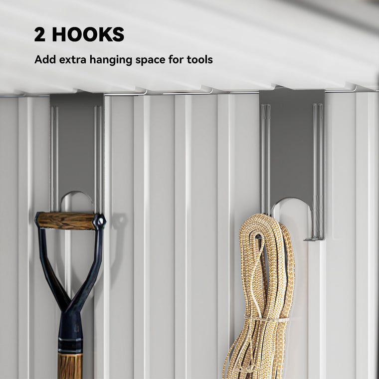 6.5' x 4' Garden Shed with Sliding Doors and Foundation Kit